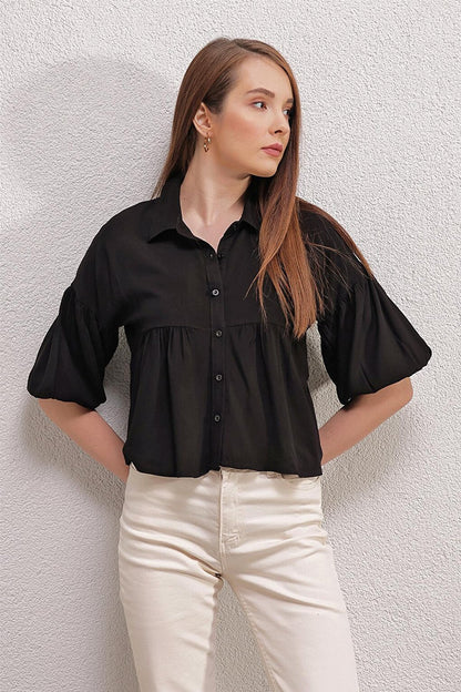 20142 Crop Shirt - Black