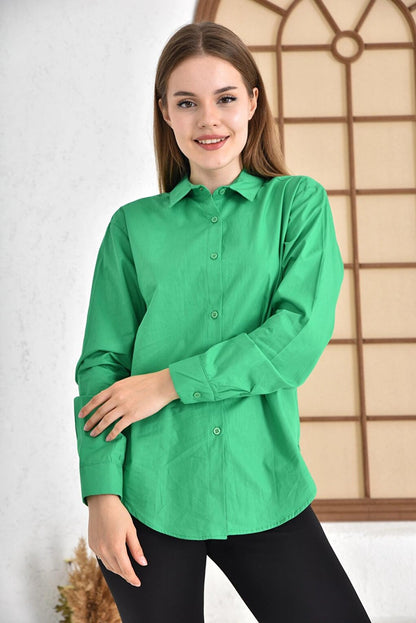 Women's B.Green Slim Poplin Shirt