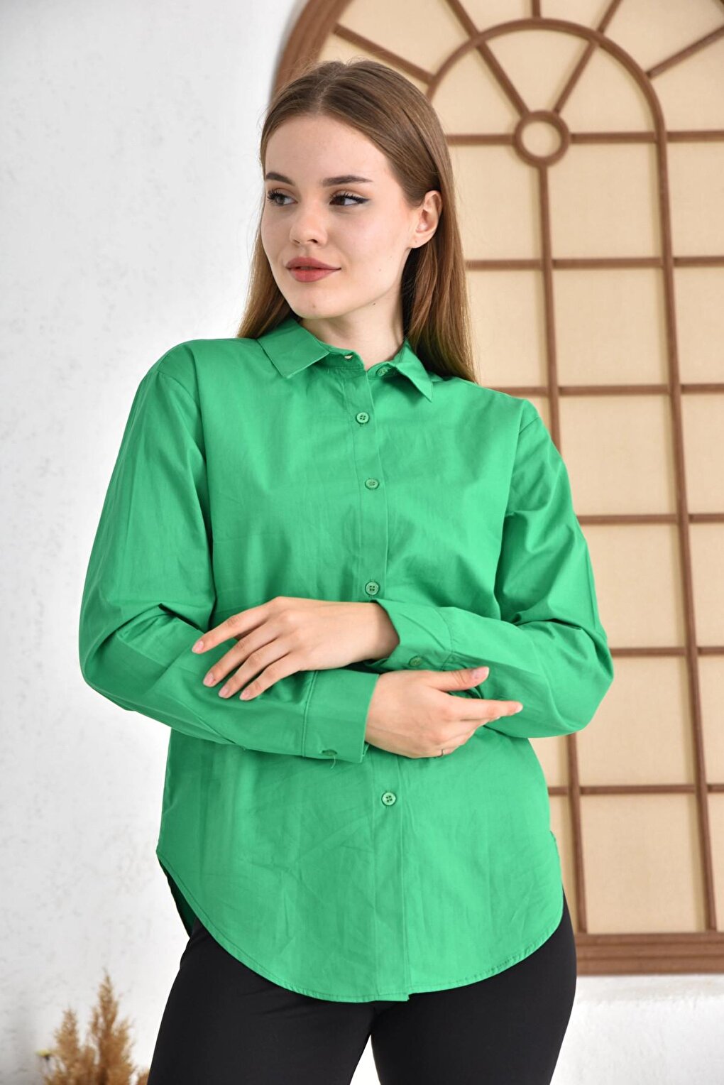 Women's B.Green Slim Poplin Shirt