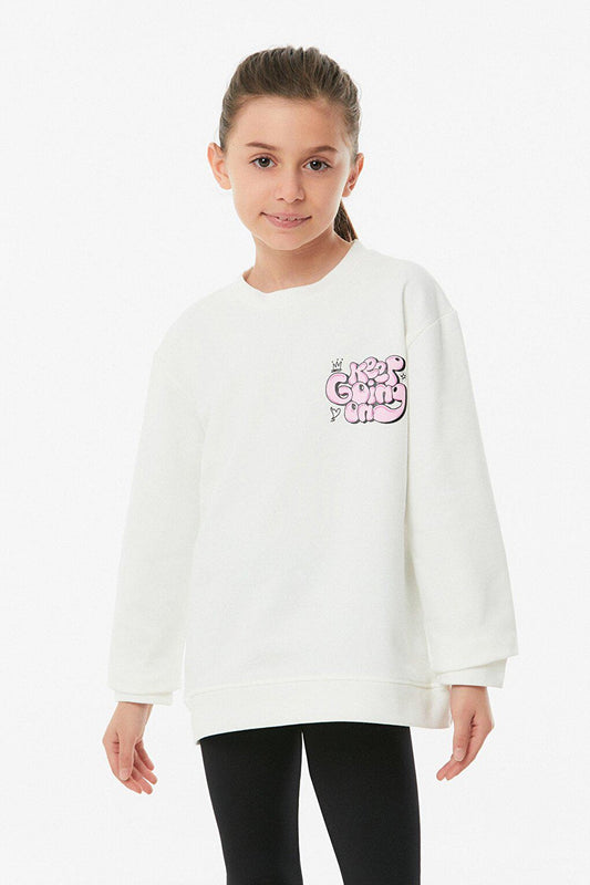 Front and Back Printed Girl's Sweatshirt