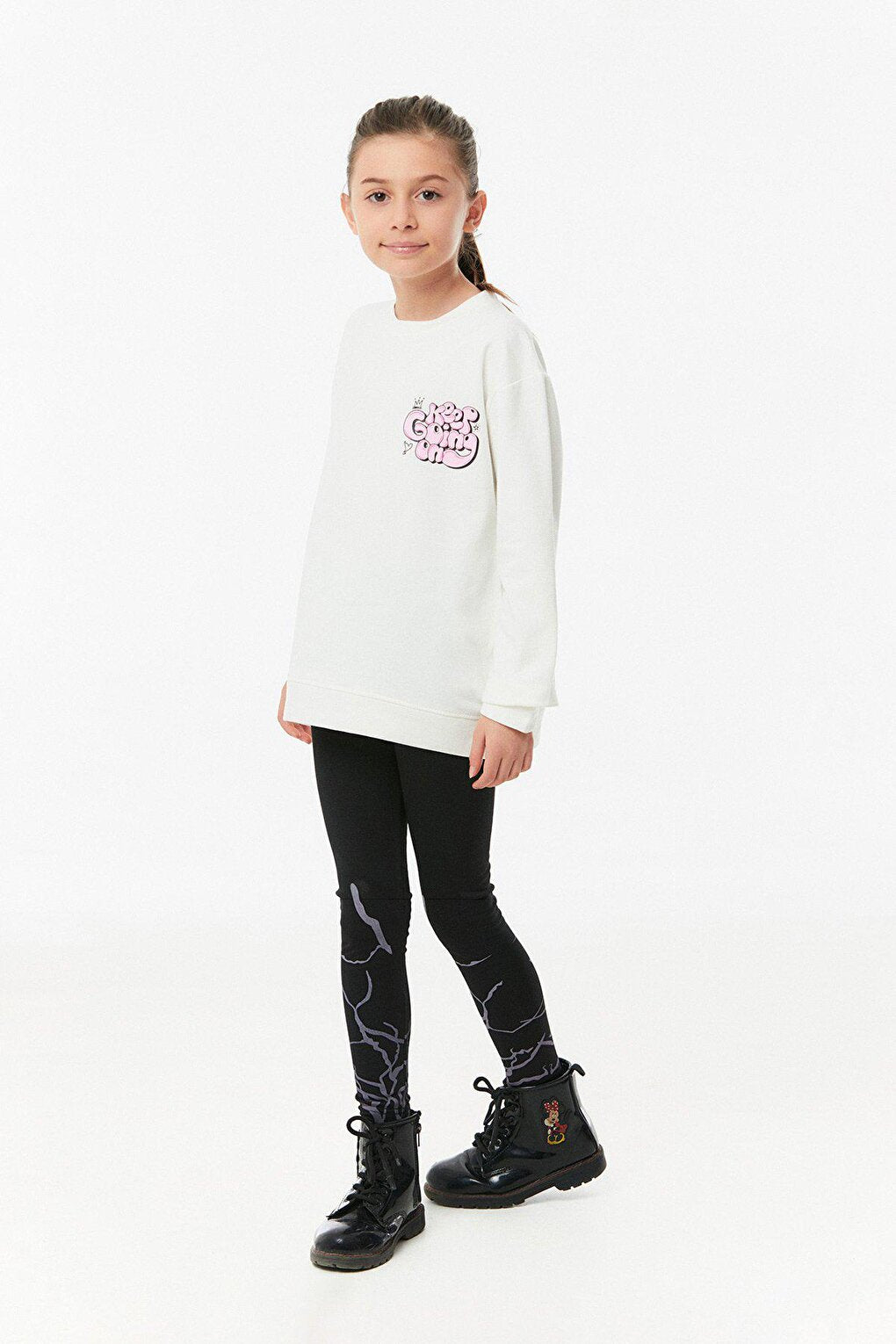 Front and Back Printed Girl's Sweatshirt