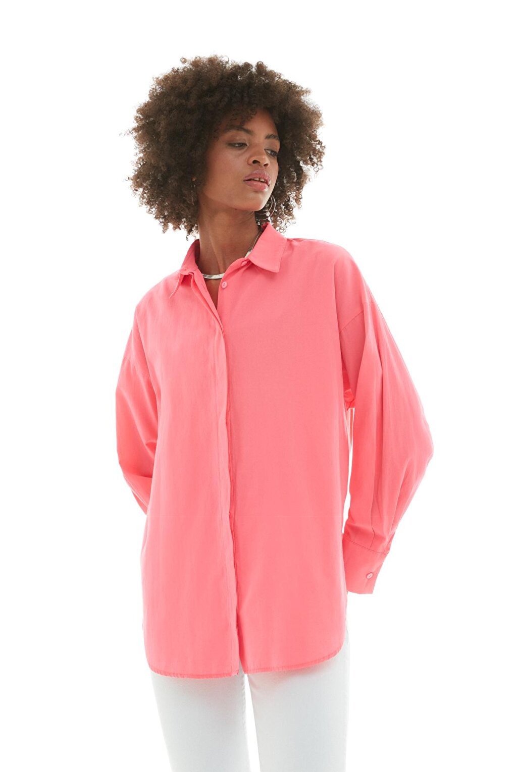 Oversize Shirt Neon Pink