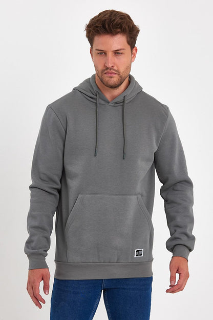 3 Thread Raised Hooded Men's Sweatshirt