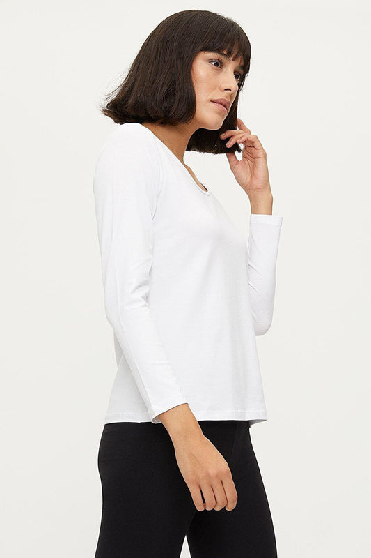 Women's White 2 Pack Long Sleeve Undershirt