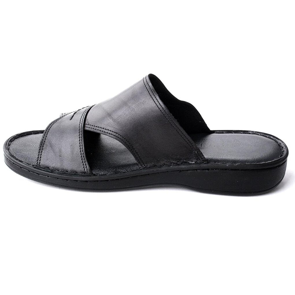 Osnmz 602 Large Size 100% Leather Men's Slippers