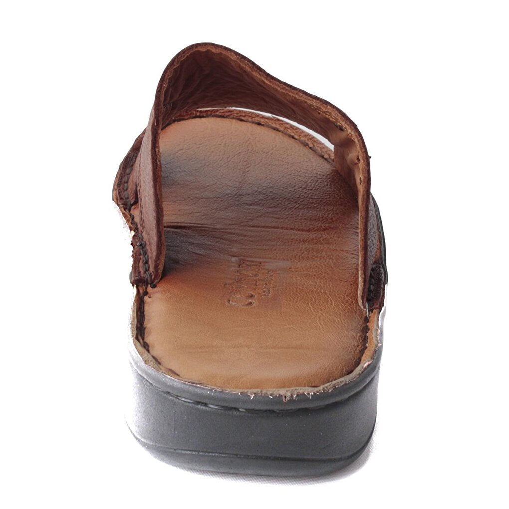 Osnmz 602 Large Size 100% Leather Men's Slippers