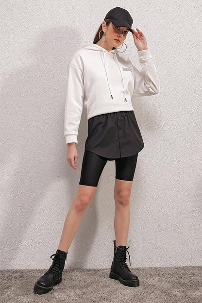 1888 Sweatshirt Undershirt Shirt Skirt - Black