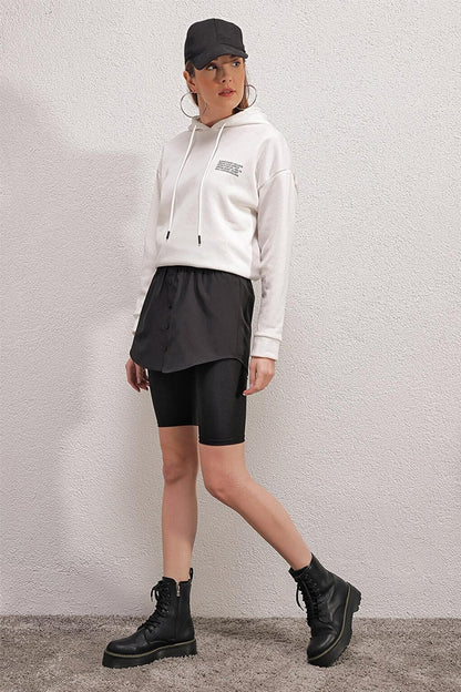 1888 Sweatshirt Undershirt Shirt Skirt - Black