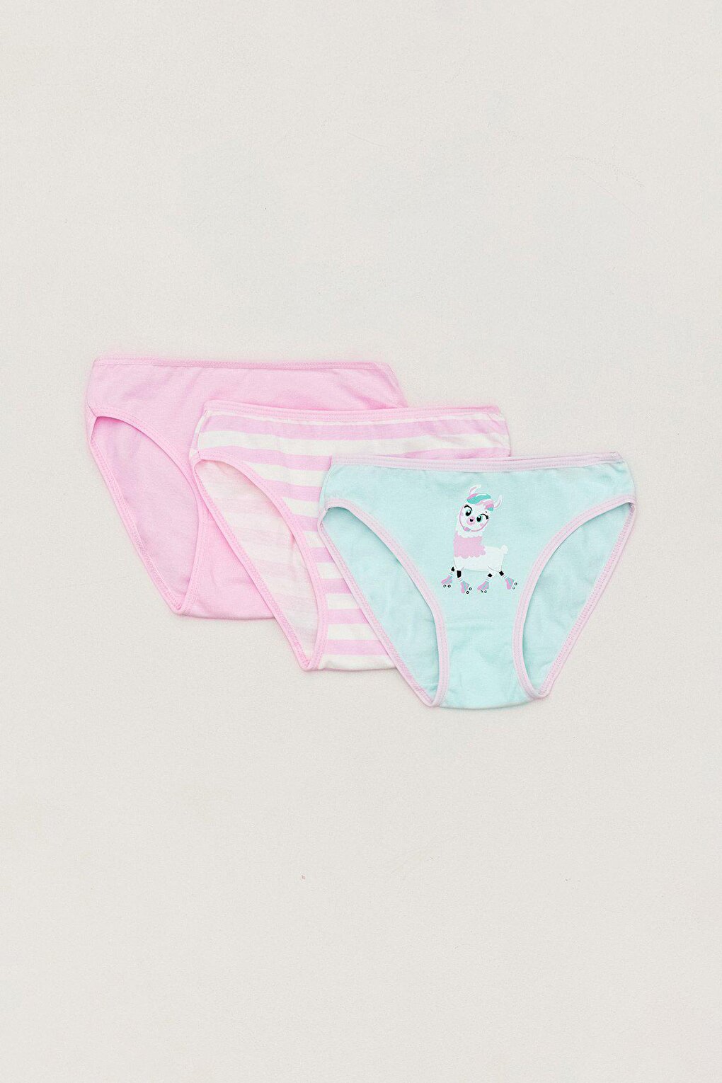 Printed Girl's 3-Piece Panties