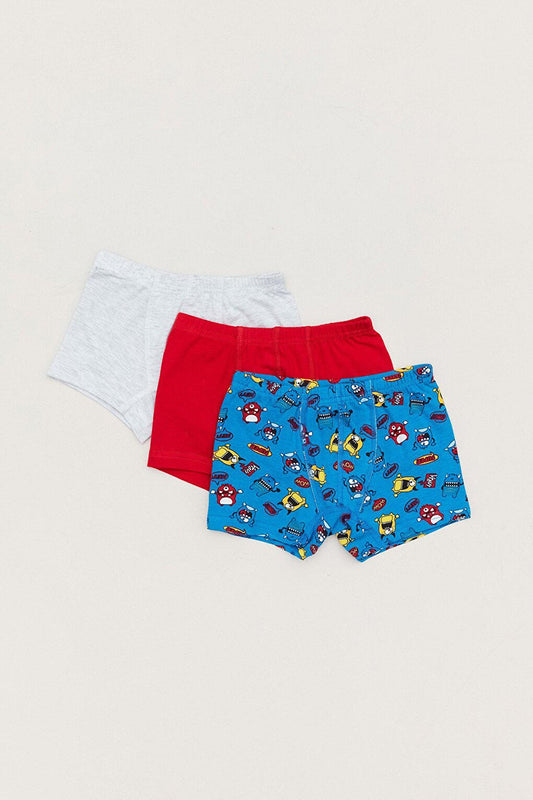 Printed Boy's 3-Piece Boxer