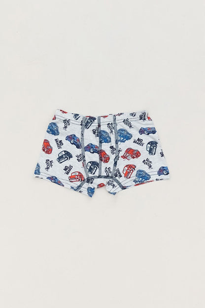 Car Printed Boys' 3-Piece Boxer