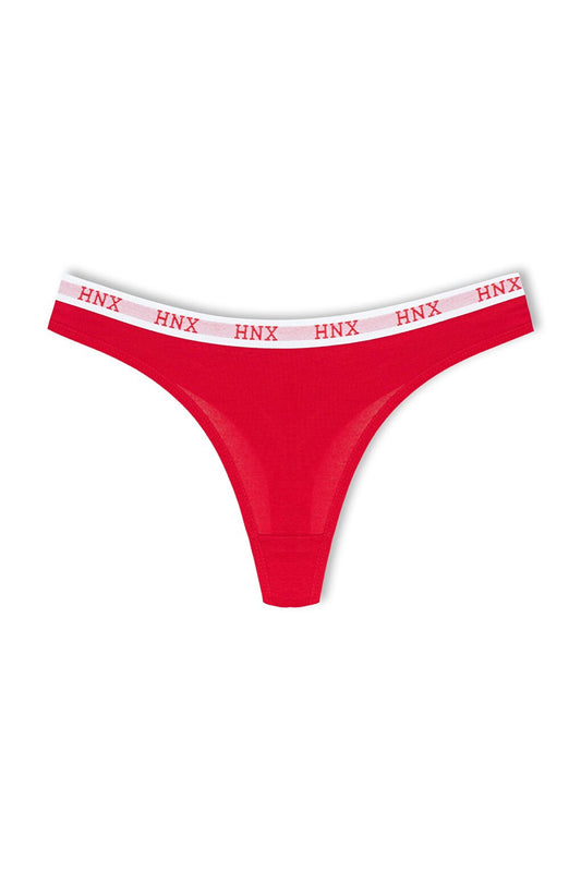 Basic Women's Thong Panties with Elastic Waist Cotton