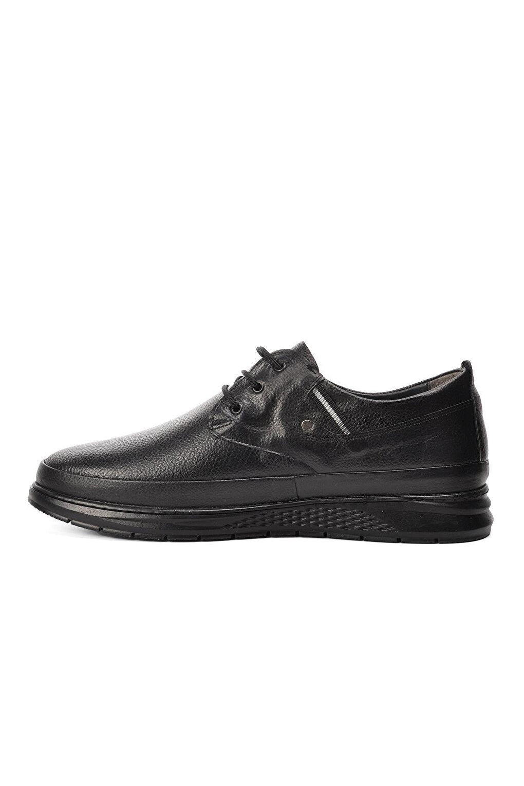 02 Black Genuine Leather Large Size Men's Casual Shoes