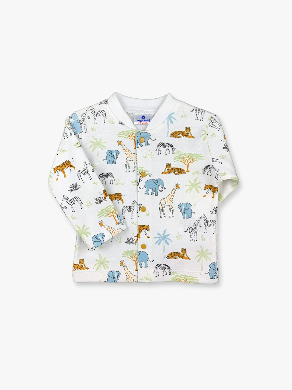 Crew Neck Long Sleeve Printed Baby Boy 2 Piece Set