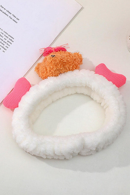 Hair Band Cute Bear White for Skin Care