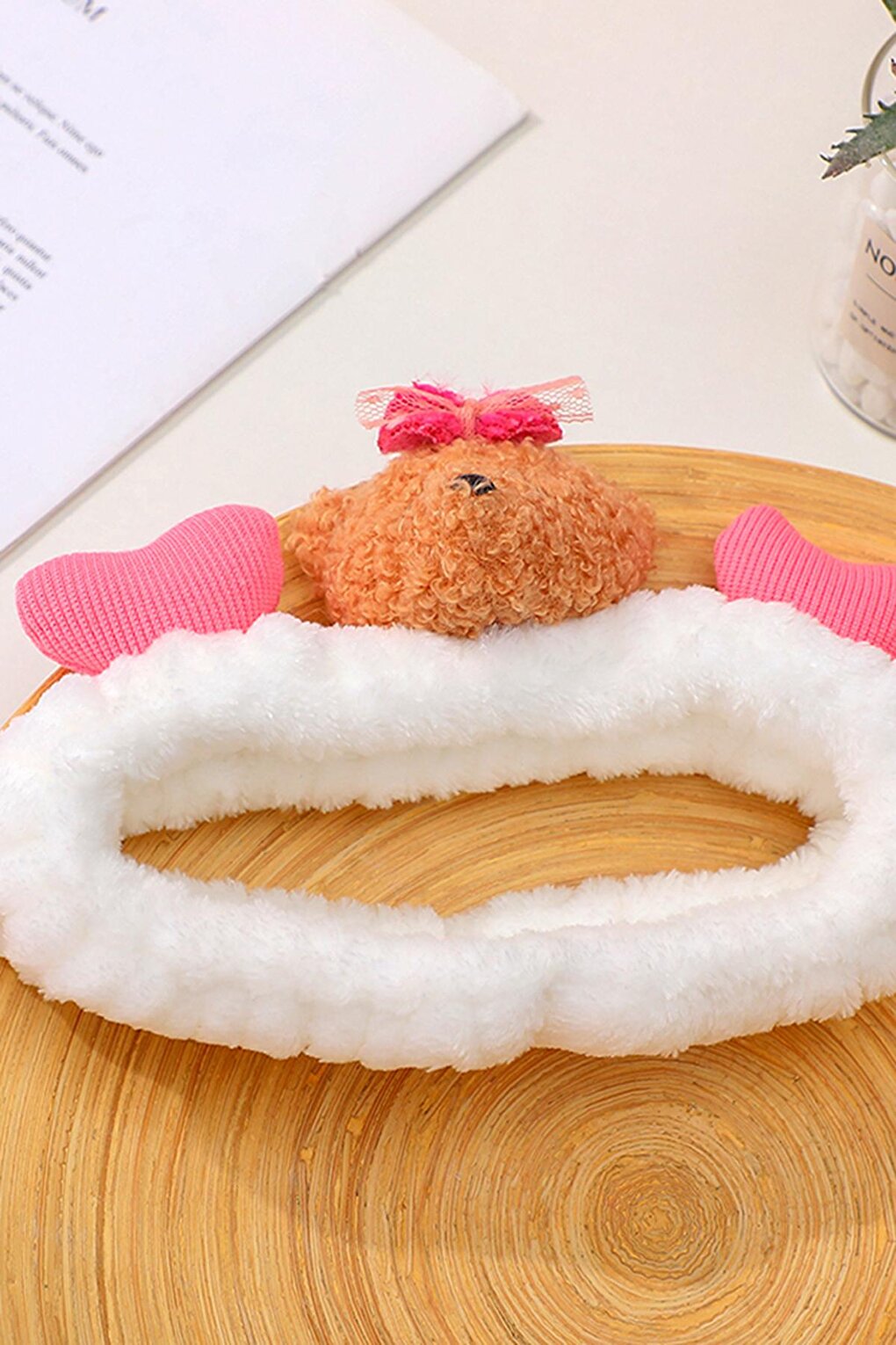 Hair Band Cute Bear White for Skin Care