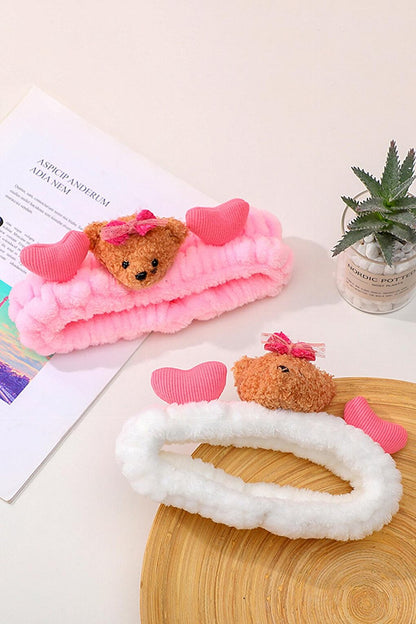 Hair Band Cute Bear White for Skin Care