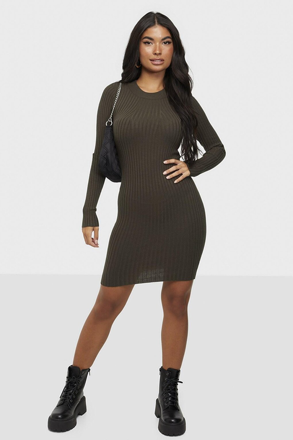 Khaki Bodycon Corduroy Mini Dress MG1710