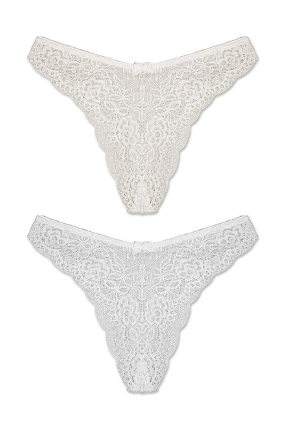 Brazilian Lace High Waist Women's Panties 2-pack