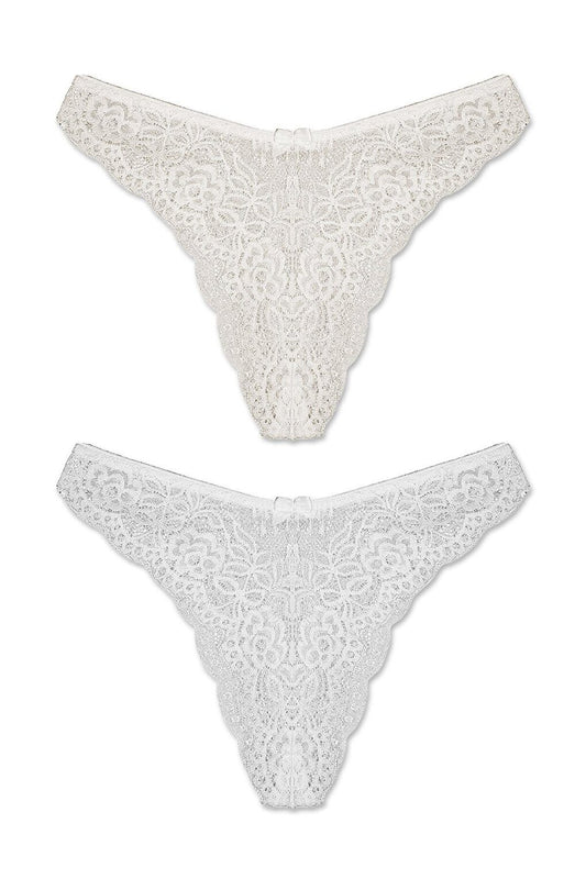 Brazilian Lace High Waist Women's Panties 2-pack