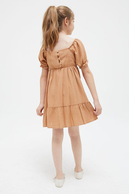 Taba Girl's Shoulder Straps Dress 15415