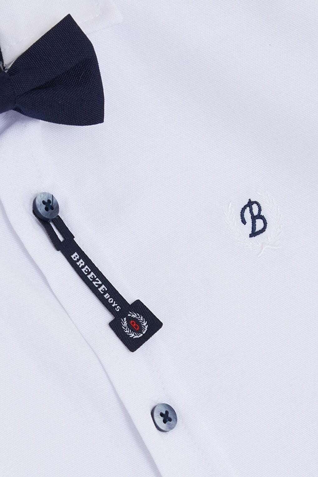 Boy's Shirt White with Bow Tie (Ages 8-12)