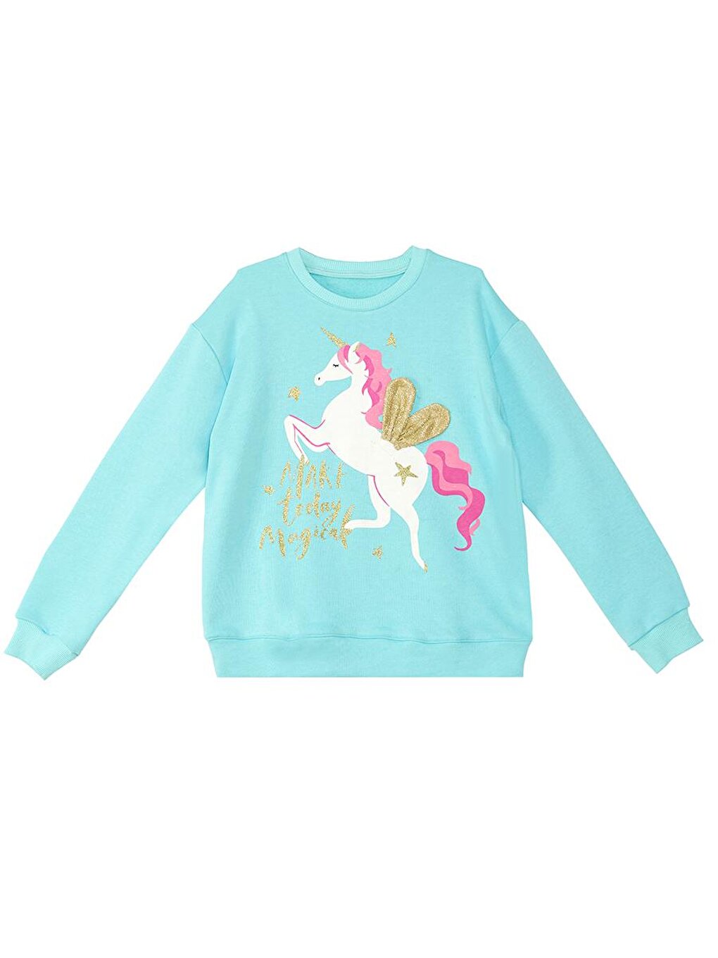 Unicorn Girl's Mint Sweatshirt