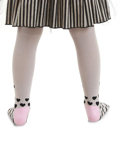 Unicorn Gray Pink Girls Pantyhose