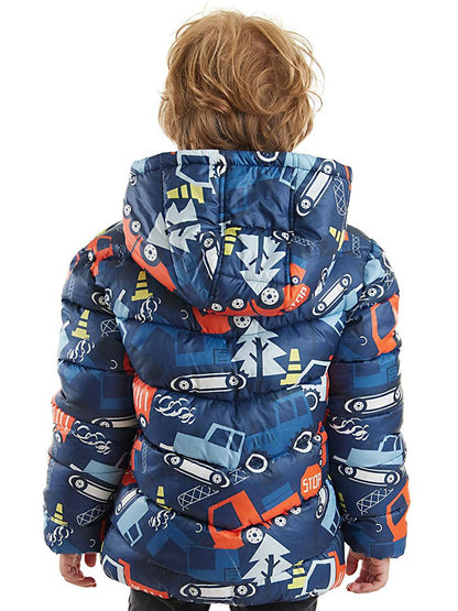 Cars Boy's Water Repellent Hooded Coat