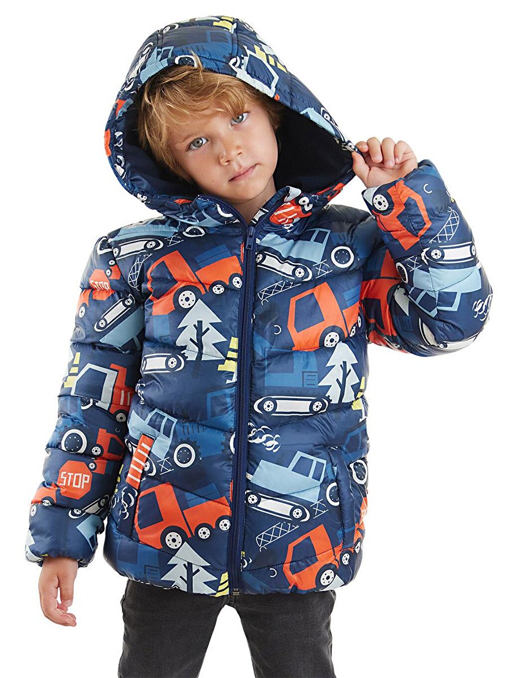 Cars Boy's Water Repellent Hooded Coat