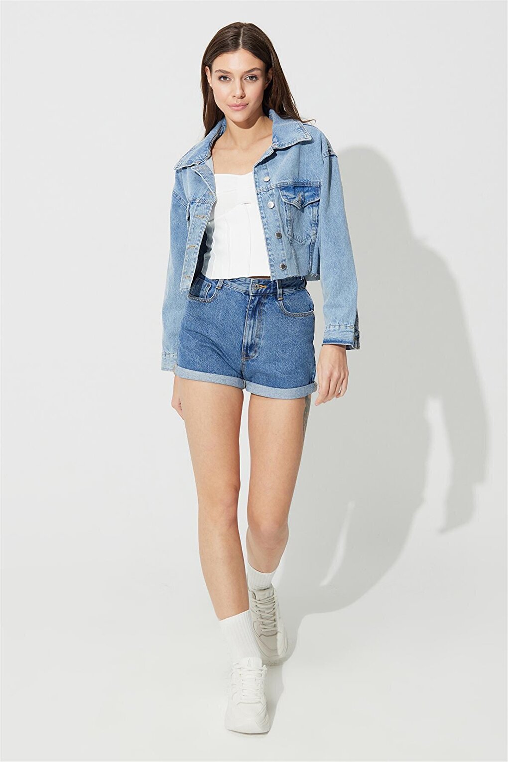 Blue Oversize Jean Jacket SS23J4723MA