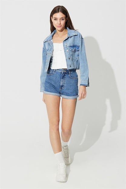 Blue Oversize Jean Jacket SS23J4723MA