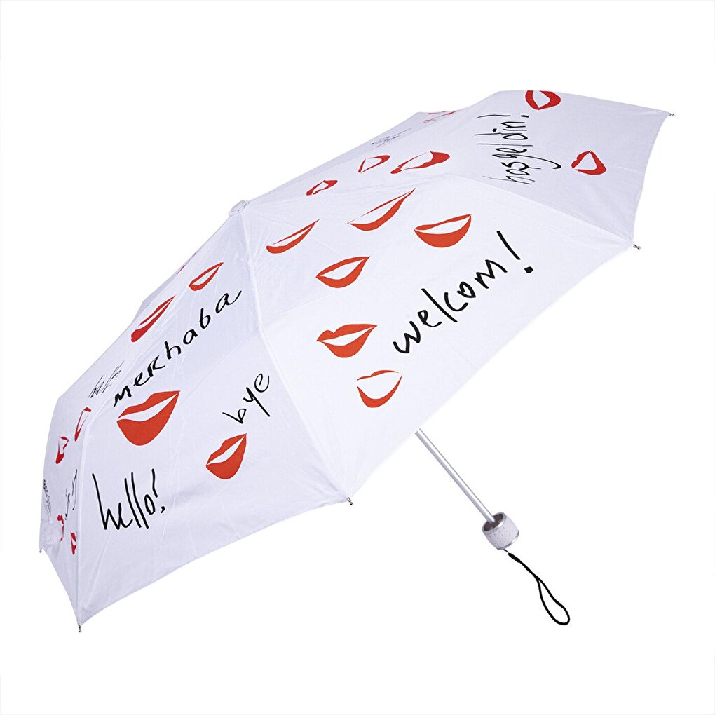 White Mini Umbrella in All Languages