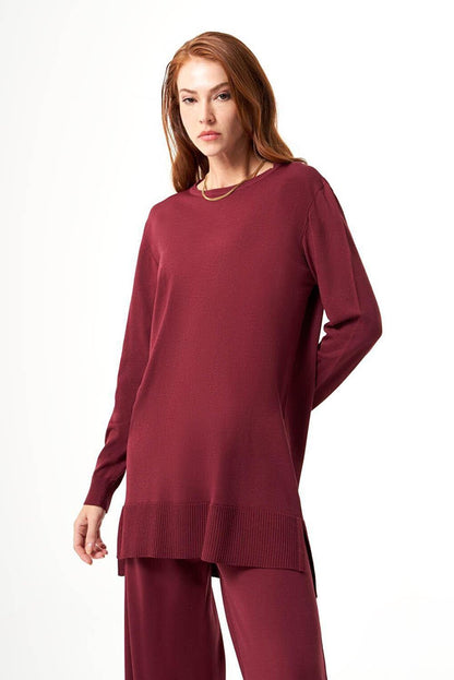 Bsc Rayon Knitwear Plum Tunic