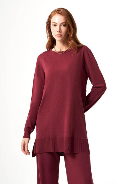 Bsc Rayon Knitwear Plum Tunic