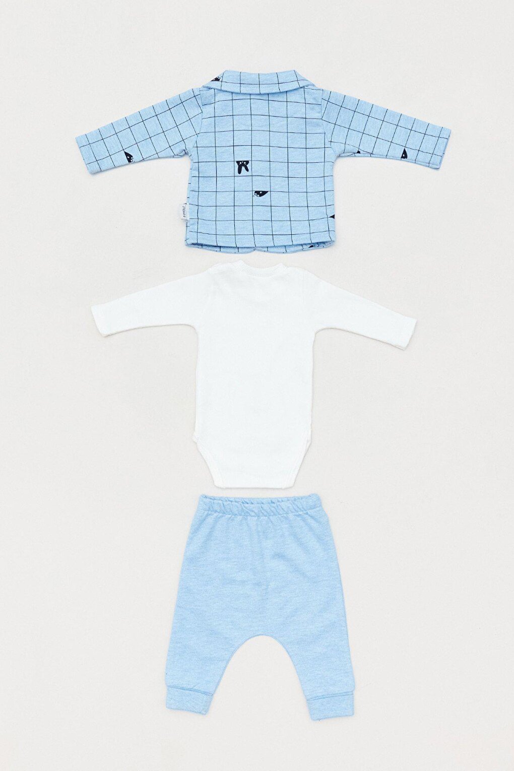 Plaid Patterned Baby 3 Piece Set