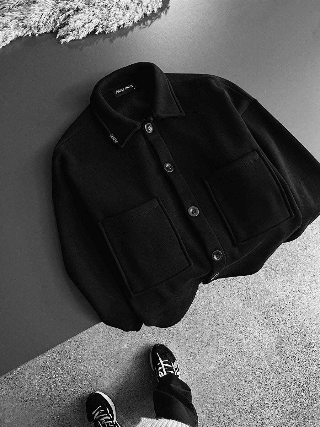 Oversize Basic Casual Jacket Black