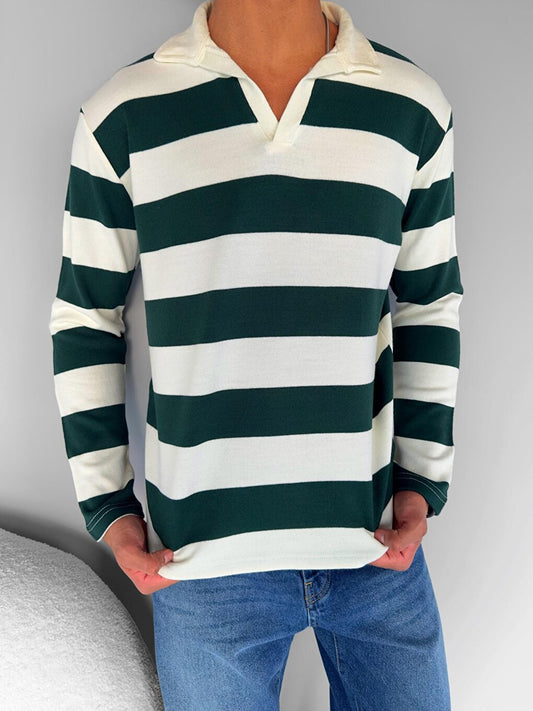 Regular Fit Polo Neck Knitwear Sweater Green