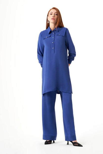 Shoulder Piece Indigo Tunic