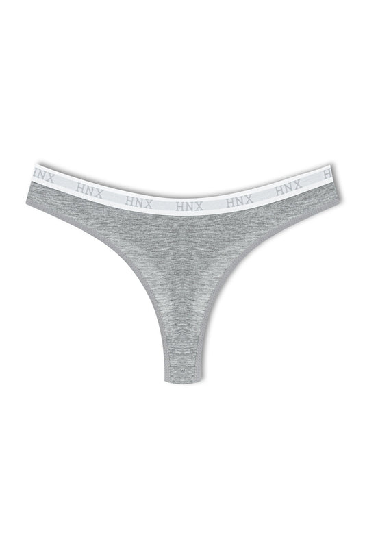 Basic Women's Thong Panties with Elastic Waist Cotton