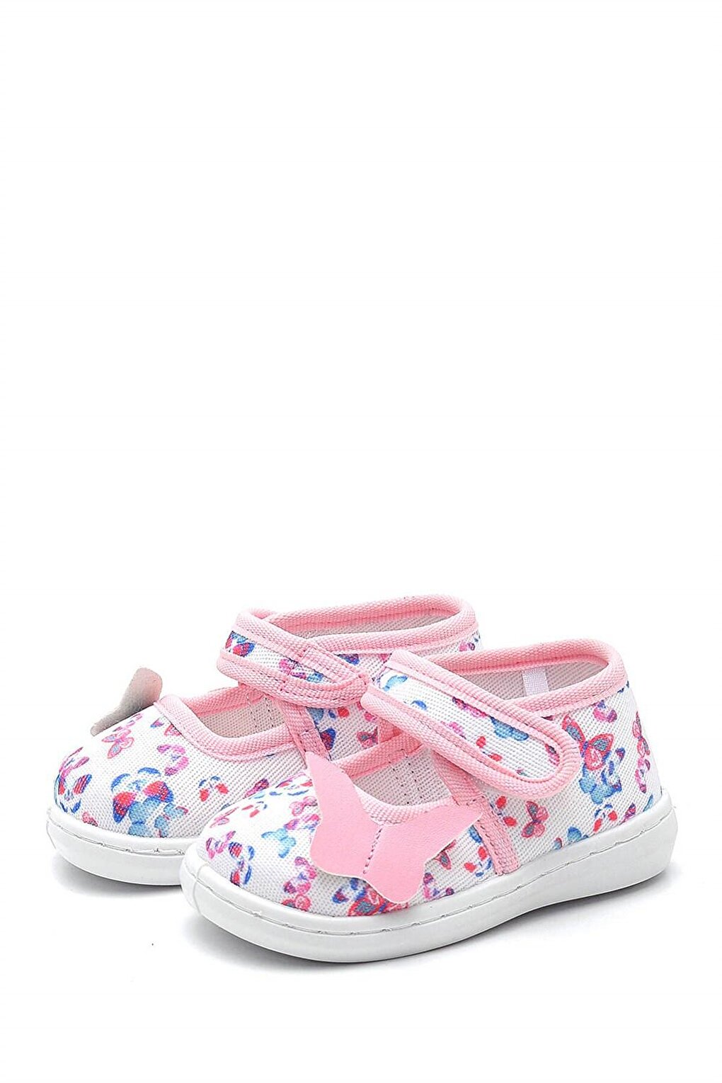 Butterfly Patterned Linen Children's Shoes-PINK-F-4007