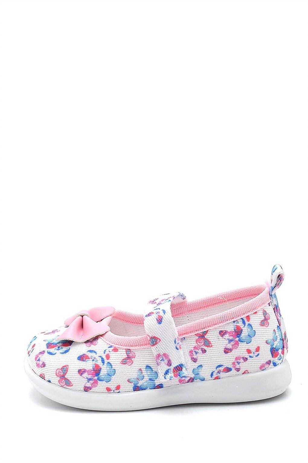 Ribbon Butterfly Patterned Linen Children's Shoes-PINK-F-4006