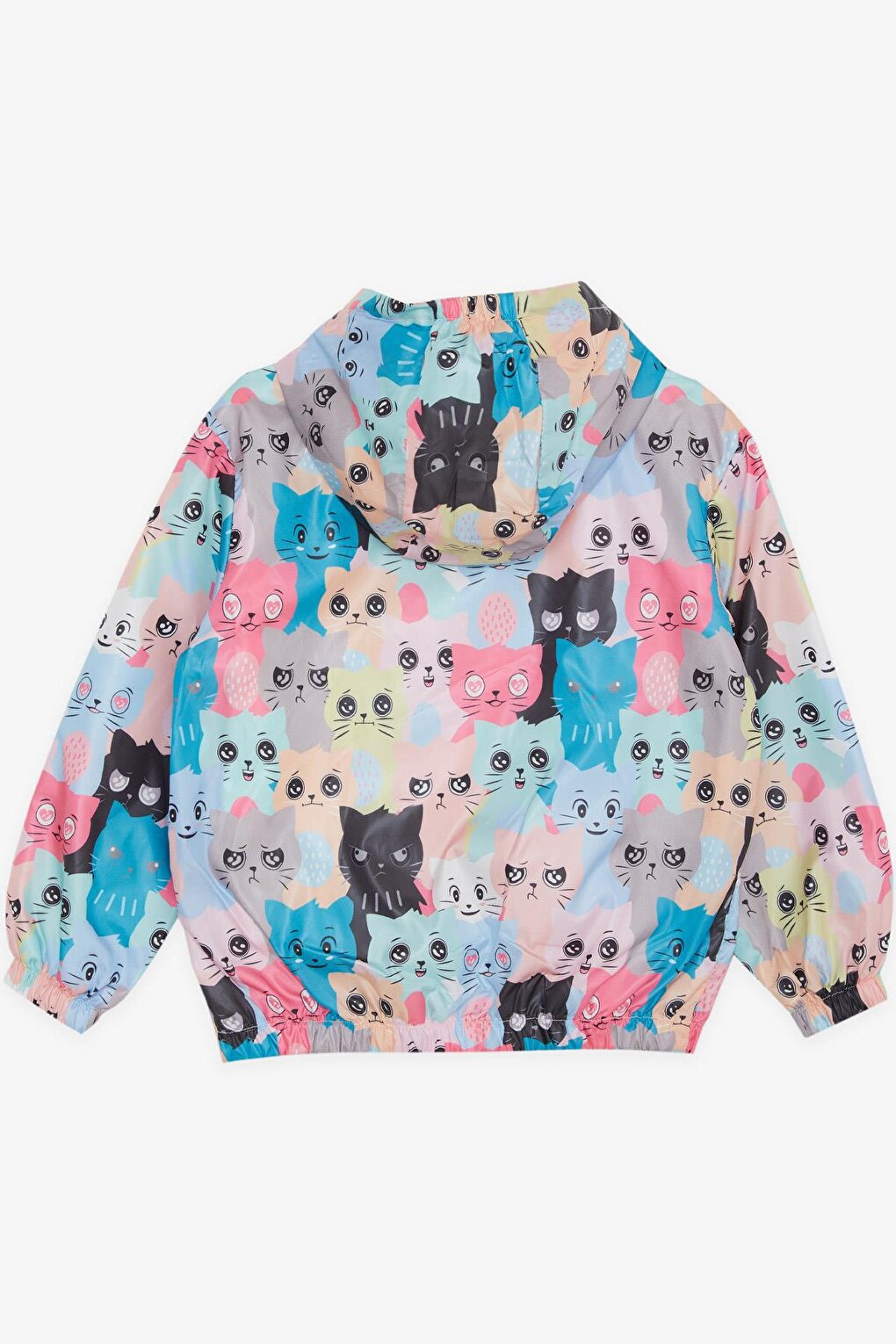 Girl's Raincoat Cute Kitten Patterned Mixed Color (Age 1-6)