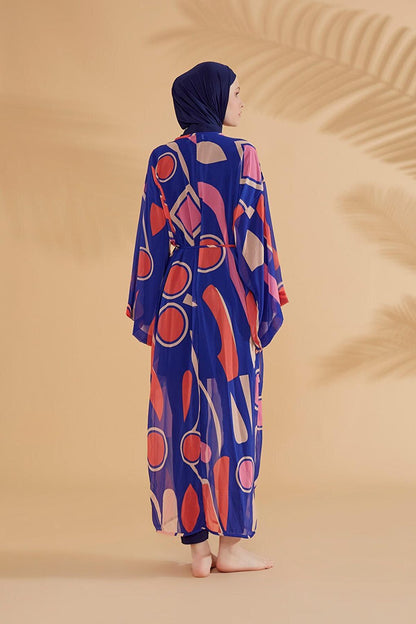 Geometric Saks Kimono Kaftan P2339