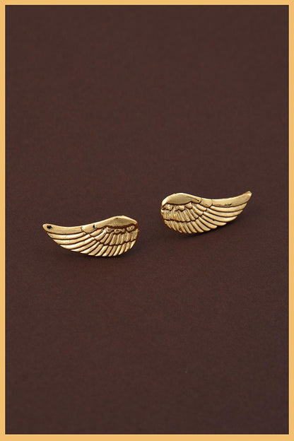 Gold Plated Angel Wing Earrings