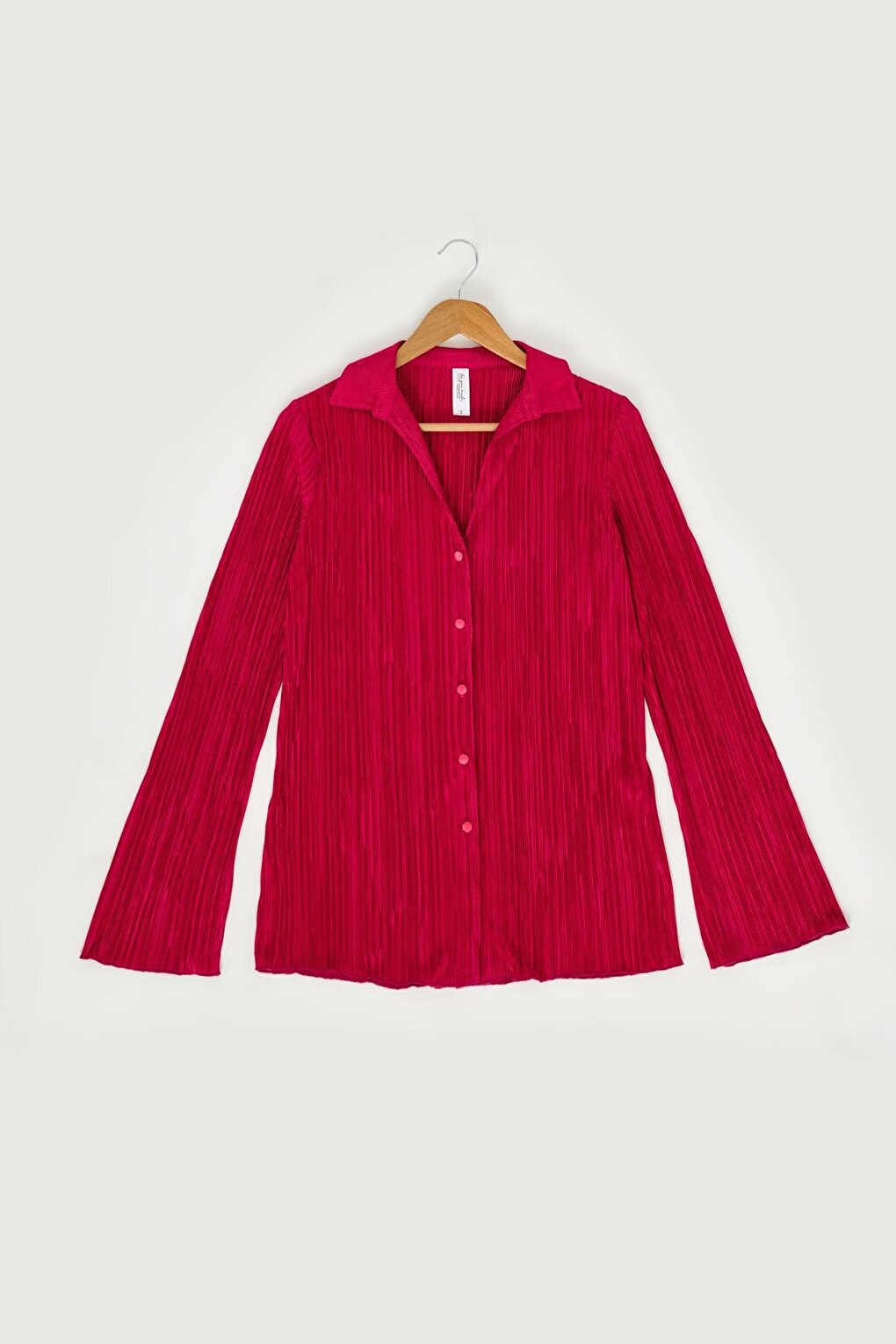 Pleated Fuchsia Shirt