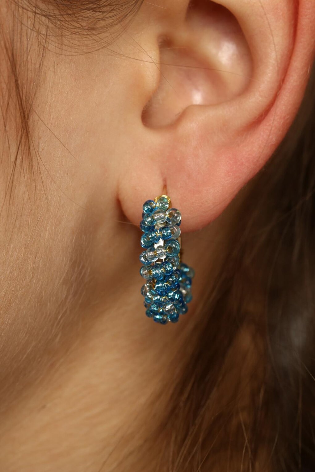 Blue 2-Piece Bead Earrings