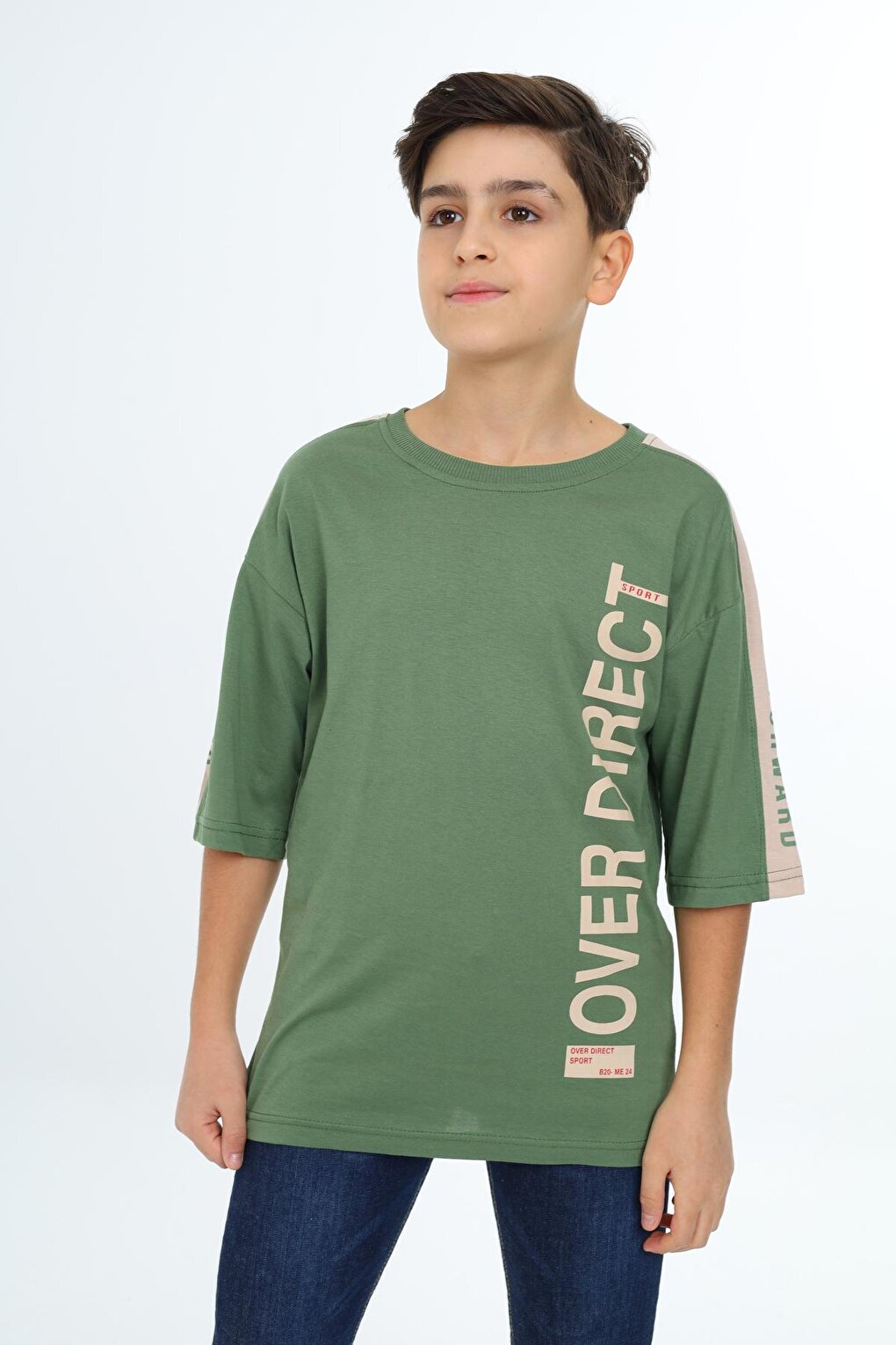 Boy's Sleeve Striped T-Shirt 9-14 Years Lx7063