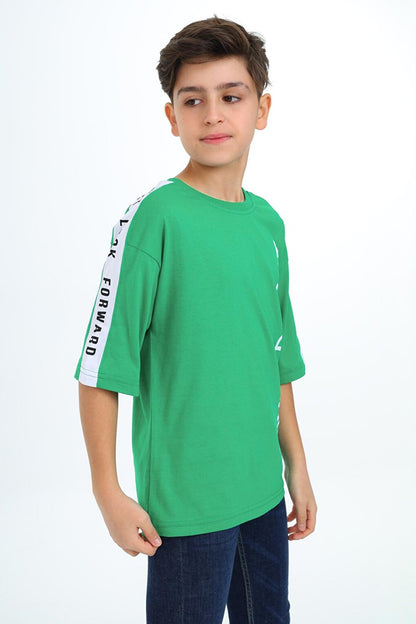 Boy's Sleeve Striped T-Shirt 9-14 Years Lx7063