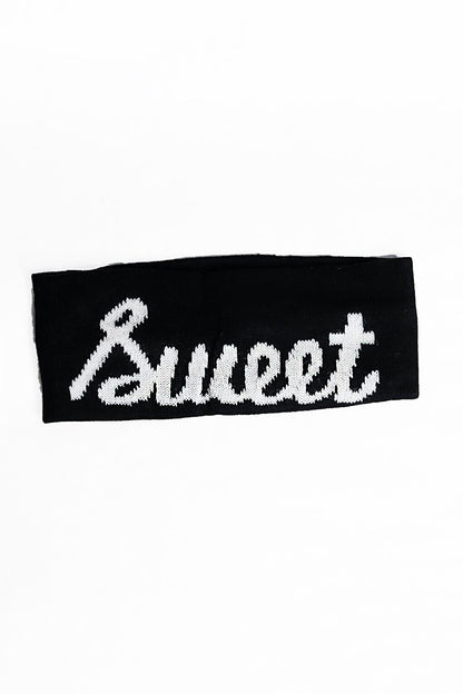 Sweet Embroidered Knitwear Sports Headband